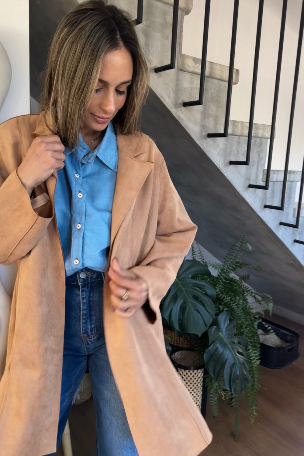 Chaqueta de gamuza